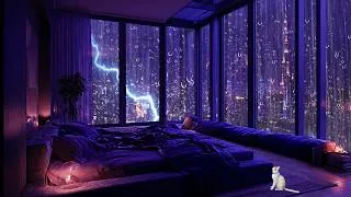 Thumbnail: DURMA IMEDIATAMENTE em 5 minutos 💤Som de chuva na janela dormir e relaxar a noite toda