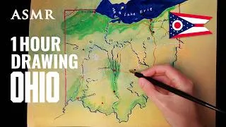 Thumbnail: ASMR 1 Hour Drawing Map of Ohio | Soft Spoken
