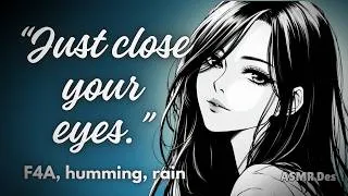 Thumbnail: [F4A] "Close your eyes." 💤 ASMR GF Hums You To Sleep | Gentle Humming & Rain