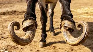 Thumbnail: A Donkey With Deformed Hooves Self-Harms, Limping And Lame! Unable To Walk, Suffering Greatly