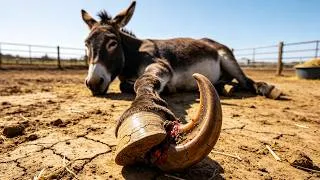 Thumbnail: The Donkey's Hoof Was Wrapped Up Like A Rice Dumpling, Crooked And Unsightly. It Needs Treatment!
