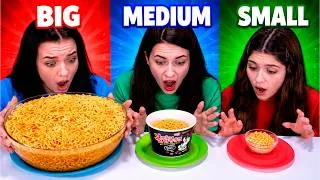 Thumbnail: ASMR Big Medium Small Plate VS Pink and Green Food Compilation