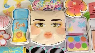 Thumbnail: [☁️Paperdiy☁️] Roblox Tropical🌴 Skincare & Makeup Squishy ASMR🍹 로블록스 | Satisfying | papercraft