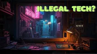 Thumbnail: ASMR Cyberpunk Pawn Shop: 2020s Laptop Repair (Soft Spoken / Rain)