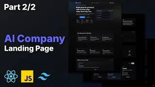 Thumbnail: Design an AI Landing Page from Scratch using React & Tailwind CSS (Part 2)