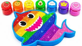 Thumbnail: Satisfying Video l Mixing All My Slime Smoothie In Rainbow Baby Shark Bath Cutting ASMR