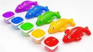 Thumbnail: Satisfying Video | How To Make Rainbow Fish From Kinetic Sand With Baby Shark Cutting ASMR