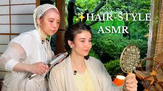 Thumbnail: ASMR I GOT A PRINCESS HAIR STYLE AGAIN IN JAPANESE HOUSE (RAIN BACKGROUND, LIFE STORY, AMBIENT)