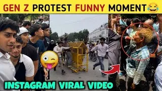 Thumbnail: Gen z Protest In India Funny Moments😂| Gen z Protest Core India| Gen z Protest Funny Video #viral 