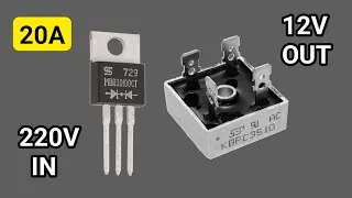 Thumbnail: How To Make 220V TO 12V 20A Battery Charger Using Bridge Rectifier | Full Bridge Rectifier Circuits
