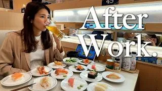 Thumbnail: Too Tired to Cook After Work in Tokyo | Conveyor Belt Sushi, Beer & Cozy Night 🍣🍺