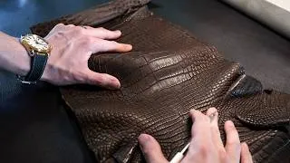 Thumbnail: Making HANDMADE Long Wallet in French Alligator Leather