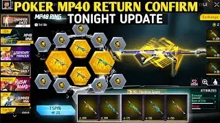 Thumbnail: POKER MP40 RETURN TOMORROW| FREE FIRE NEW EVENT| FF NEW EVENT TODAY| NEW FF EVENT| GARENA FREE FIRE 
