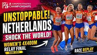 Thumbnail: Dutch DELIGHT! 🇳🇱🍊 Women's 4x400m relay final | Roma 2024