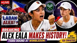 Thumbnail: ALEX EALA STUNS WIMBLEDON AGAIN 🇵🇭 | COMEBACK WIN SETS UP IGA SWIATEK CLASH!