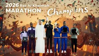 Thumbnail: Race Highlights - Ras Al Khaimah Half Marathon 2026 | Geoffrey Kamworor | Asmarech Anley #marathon