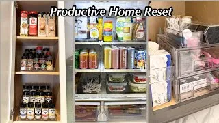 Thumbnail: Productive Home Reset | Fridge Cleaning, Kitchen Organization & Bathroom Reset