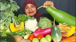 Thumbnail: EATING DIFFERENT TYPE OF VEGETABLES, EATING SHOW ASMR, MUKBANG.