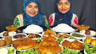 Thumbnail: EATING HUGE MENU, CHICKEN CURRY, FISH CURRY, EGG CURRY, VEG, DAAL CHAWAL WITH MY DAUGHTER, ASMR,