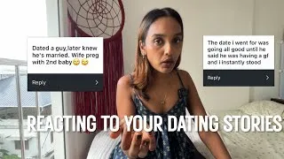 Thumbnail: REACTING TO YOUR DATING STORIES😳😳🤓🤓🤓