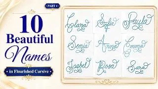 Thumbnail: 10 Beautiful Names in Flourished Cursive  | Part 1 | AthysCalligraphy
