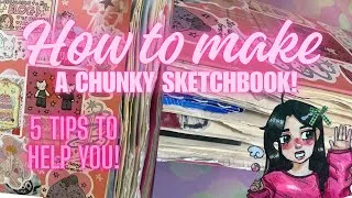 Thumbnail: How to make your sketchbook chunky!! 💖😝 #chunkysketchbook 