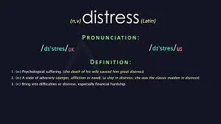 Thumbnail: Distress Meaning And Pronunciation | Audio Dictionary