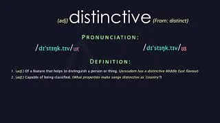 Thumbnail: Distinctive Meaning And Pronunciation | Audio Dictionary