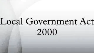 Thumbnail: Local Government Act 2000