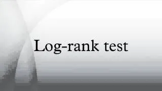 Thumbnail: Log-rank test