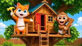 Thumbnail: CAT & BABY MONKEY Built a SECRET TREEHOUSE!