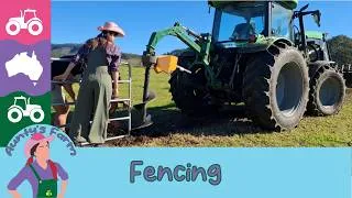 Thumbnail: Building a Barbed Wire Fence on the Farm! Post Slammer, Borer & Tractors