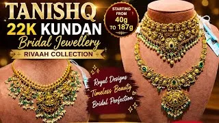 Thumbnail: Tanishq Latest 22k Kundan Necklace Set/Rivaah Collection😍Bridal Set Starting 40g - 187g#jewellery 
