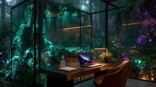Thumbnail: Deep Work Music For Intense Concentration And Productivity In A Bioluminescent Forest Ambience