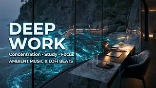 Thumbnail: Deep Work Music For Intense Focus & Productivity ~ Bioluminescent Ocean Study Ambient Soundscape