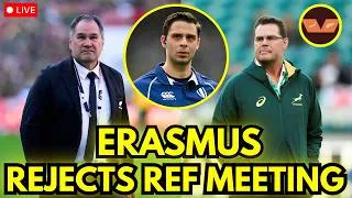 Thumbnail: Rassie Erasmus Rejects Ref Meeting as Springboks Clash With All Blacks#springboks #allblacks #rugby