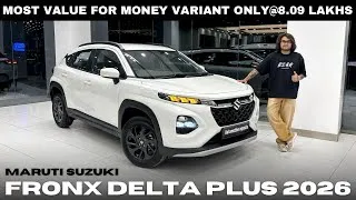 Thumbnail: New Maruti Suzuki Fronx Delta Plus 2026 | MOST VFM VARIANT ONLY@8.09 LAKHS | Full review 😍🔥