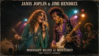 Thumbnail: Janis Joplin & Jimi Hendrix 🔥 Midnight Blues at Monterey 1967 | Psychedelic Soul (Inspired Tribute)