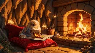 Thumbnail: Bunny's Cozy Reading Nook | Soft Music & Nature Sounds, Crackling Fire for Deep Focus, Relax, Chill