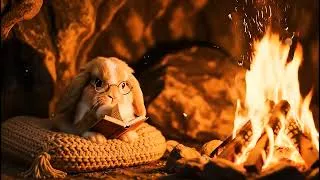 Thumbnail: Cozy Rabbit Reading Corner | Crackling Fireplace & Soothing Piano Music for Relaxing Reading | 3H
