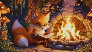 Thumbnail: Peaceful Night in The Woods | Soft Piano & Nature Sounds for Cozy Reading - Fox's Relaxation Time