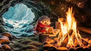 Thumbnail: Hedgehog's Winter Den | Quiet Reading Nook | Relaxing Music & Peaceful Fire Sounds for Focus, Calm