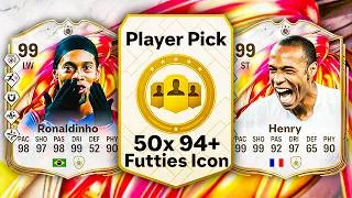 Thumbnail: 50x 94+ FUTTIES ICON PICKS! 😲 FC 26 Ultimate Team
