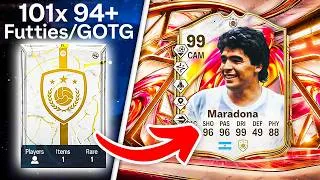 Thumbnail: 101x 94+ FUTTIES/GOTG ICON PACKS ON 1 ACCOUNT! 😱 FC 26 Ultimate Team