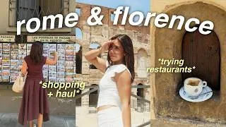 Thumbnail: A WEEK IN ROME + FLORENCE 🇮🇹 | Colosseum, Vatican, Shopping & Viral Food Spots