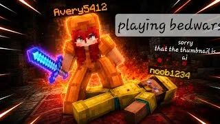 Thumbnail: PLAYING BEDWARS AGAIN! SORRY FOR THE AI THUMBNAIL