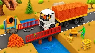 Thumbnail: DIY Mini Truck Builds Brick & Metal Railing Bridge | Fun Construction Science Project