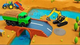 Thumbnail: DIY Mini Truck Builds Brick & Metal Railing Bridge | Fun Construction Science Project
