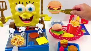 Thumbnail: Toy ASMR 🍔 Spongebob Squarepants Talking Krabby Patty Maker Set!