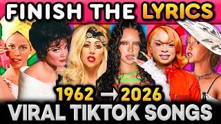 Thumbnail: FINISH THE LYRICS 🎤 TikTok's Most Viral Songs (1962-2026) | Music Quiz